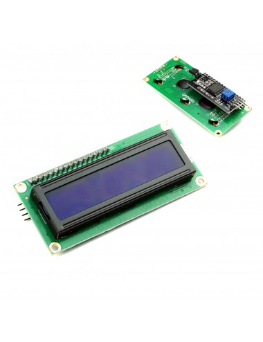Wyświetlacz LCD1602 niebieski 2x16 z konwerterem I2C HD44780