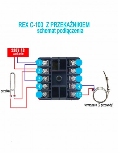 rex c-100 schemat podłączenia