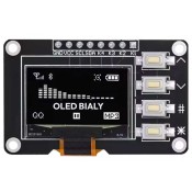 Wyświetlacz OLED 0.96 SSD1306 I2C biały z 4 przyciskami - panel kontrolny